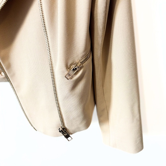 Forever 21 Moto Jacket Light Tan Size L - Picture 3 of 6